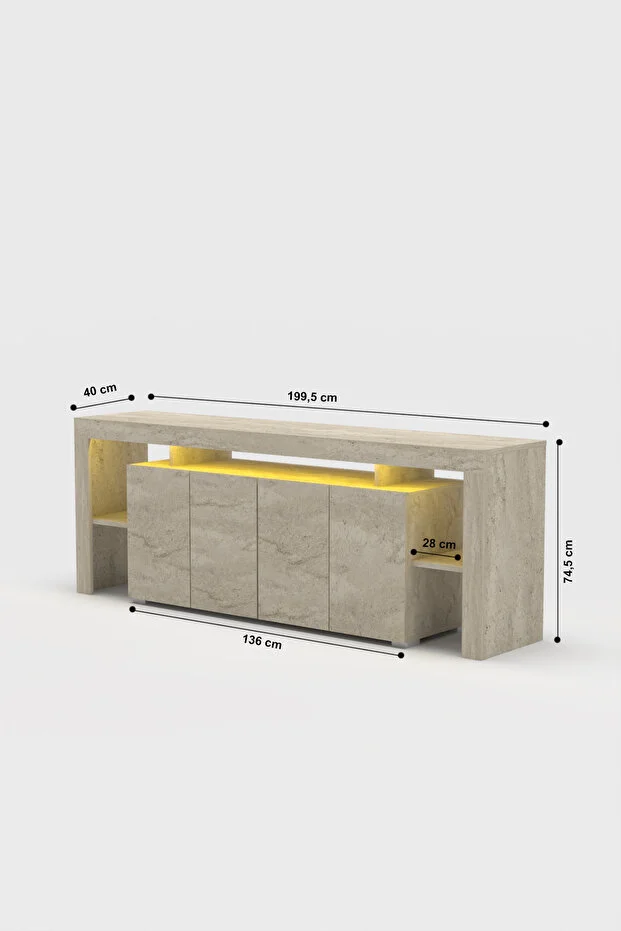 KALE LEDLİ TV ÜNİTESİ 200 CM KALE LEDLİ TV ÜNİTESİ 200 CM